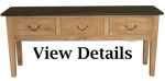 Limed Oak Serving Table With Slate Top