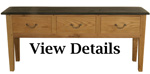 Oak Slate Top Serving Table