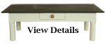 Painted Slate Top Coffee Table